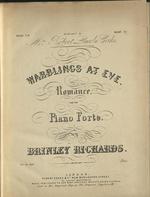 Warbling at eve : romance for the pianoforte